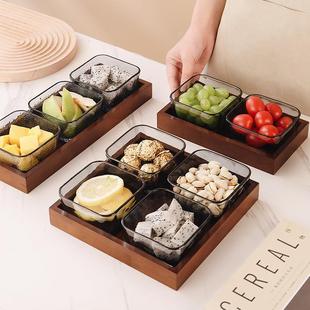 零食盘 ins风精致高端水果盘玻璃家用客厅茶几干果糖果盘2025新款