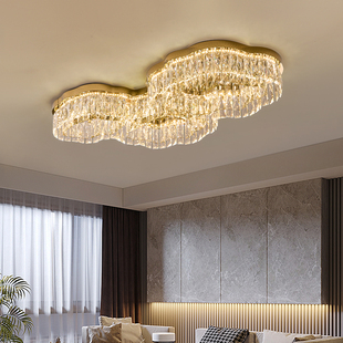 水晶吸顶灯现代轻奢大气客厅灯餐厅灯高级感卧室房间中山灯饰灯具