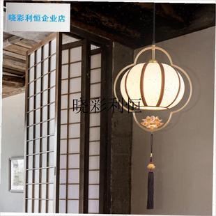 2025a春节过年喜庆全铜阳台红灯笼吊灯新中式国风别墅大门乔迁福l