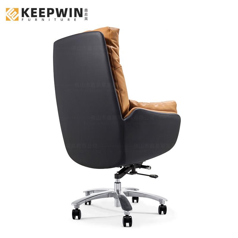 升工厂直OOC办销海老板椅家用靠背舒适软包绵电脑椅降铝合金脚公