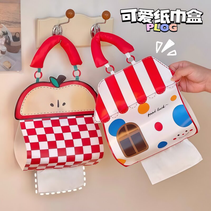 可爱悬挂纸巾套家用浴室纸抽盒图片