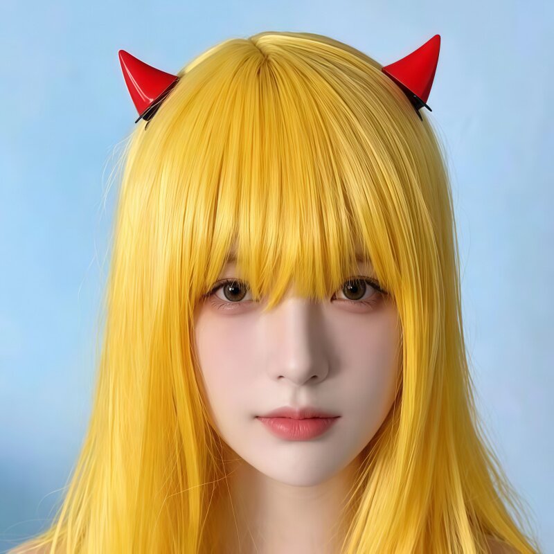 可爱小恶魔角发夹COS防滑
