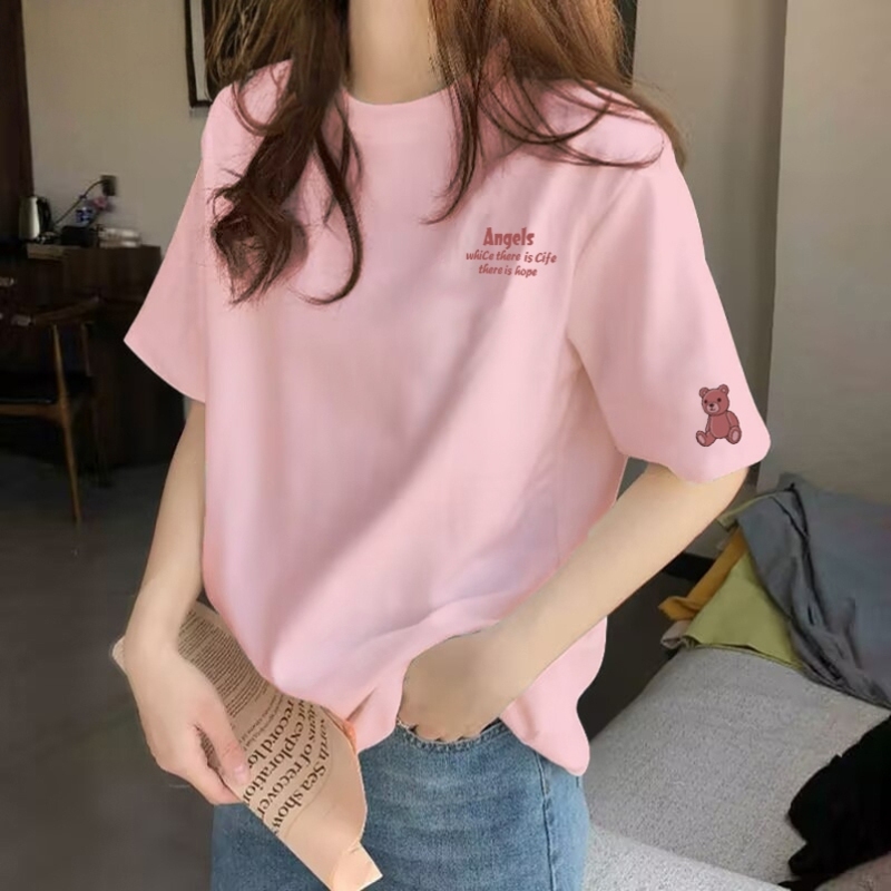 纯棉夏季短袖t恤女2025新款爆款正肩设计感美式半袖宽松黑色上衣