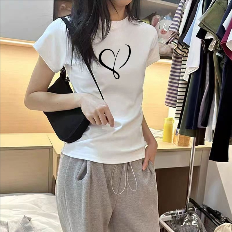 纯棉甜辣妹洋气显瘦短袖t恤女上衣夏季2025新款爆款百搭短款体恤