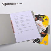 Signature彩色pp文件袋 可定制A4办公资料袋票据袋透明资料收纳袋