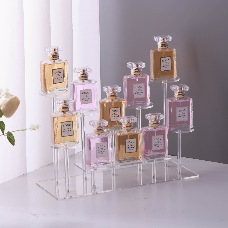 压克力香水展示架桌面高级感置物架模型盲盒化妆品试用包多层收纳