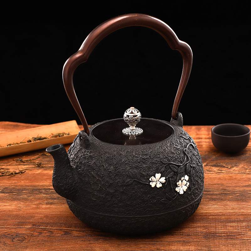 新款铁壶早樱铁制手工茶水壶 煮水煮茶茶水壶器具可制作