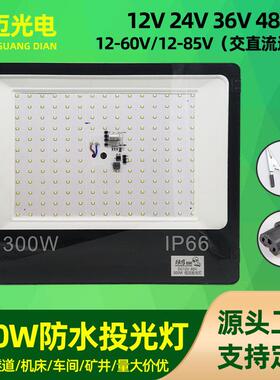 低压LED投光灯36V12V户外防水泛光灯摆摊船用灯50W100W夜市灯