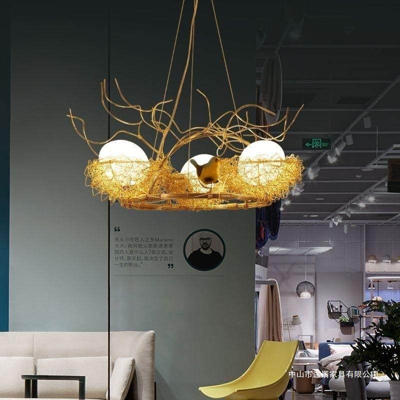 北欧吊灯简约鸟巢餐厅艺术现代卧室灯具阳台个性创意温馨客厅过道,电子元器件市场,集成电路（IC）,淘宝优惠券,粉丝福利购,淘宝优惠卷