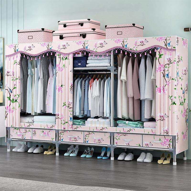 19管抽屉款钢接头衣柜简易布衣柜钢管加粗加固全钢架家用带抽屉,玩具/童车/益智/积木/模型,毛绒/玩偶/公仔/布艺类玩具,淘宝优惠券,粉丝福利购,淘宝优惠卷