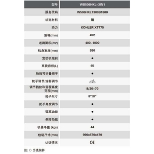 草坪机WB506HKL 维邦手推式 维邦草坪修剪机WB506HKL 3IN1