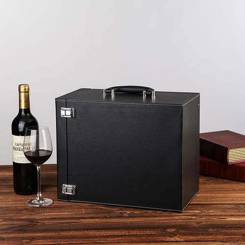 红酒皮盒包装礼盒六支装皮箱6只酒盒皮质盒子葡萄酒盒创意礼盒