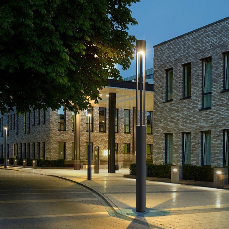 户外庭院灯3米铝景观灯园林公园花园灯柱简约高杆led路灯220v市电