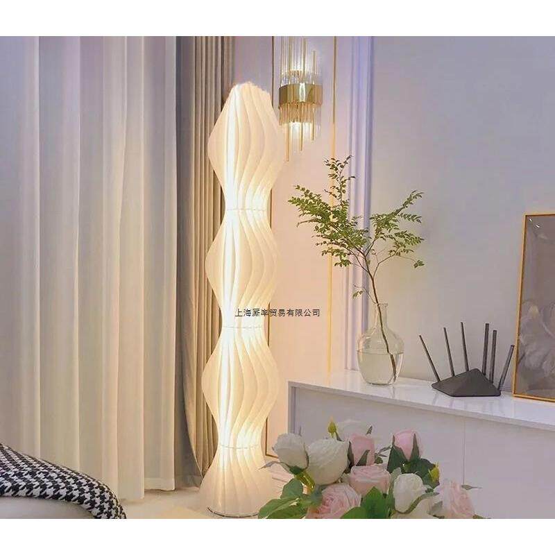 网红草裙落地灯客厅沙发旁边氛围灯高级感轻奢奶油风卧室立式台灯