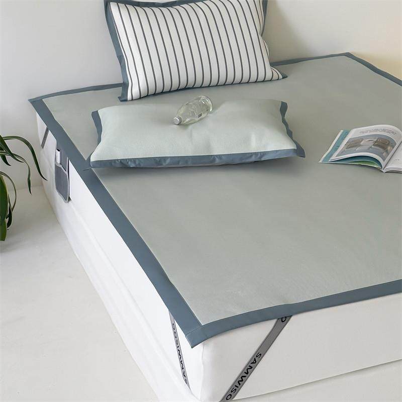 A类高端冰藤席冰丝凉席三件套纯色夏季可机可洗水洗折叠空调席子4,床上用品,冰丝席,淘宝优惠券,粉丝福利购,淘宝优惠卷