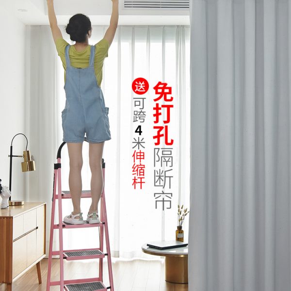 挡风隔断帘帘子遮挡窗帘美容院专用门帘免打孔玄关客厅屏风房间
