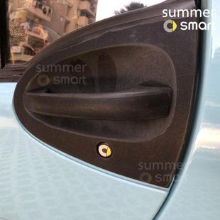 适用于09-19Smart汽车 车门拉手锁眼装饰贴 锁眼滴胶贴 锁眼贴纸