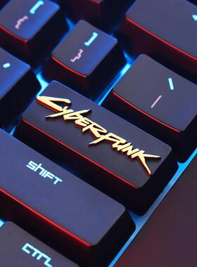 键石 赛博朋克2077游戏实物外部装置回车键 机械键盘锌铝合金金属