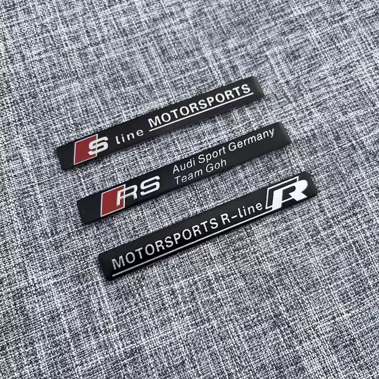 适用于 于奥迪A3 A4L A6L Q2 Q5LQ7改装sline车标RS金属车贴尾标