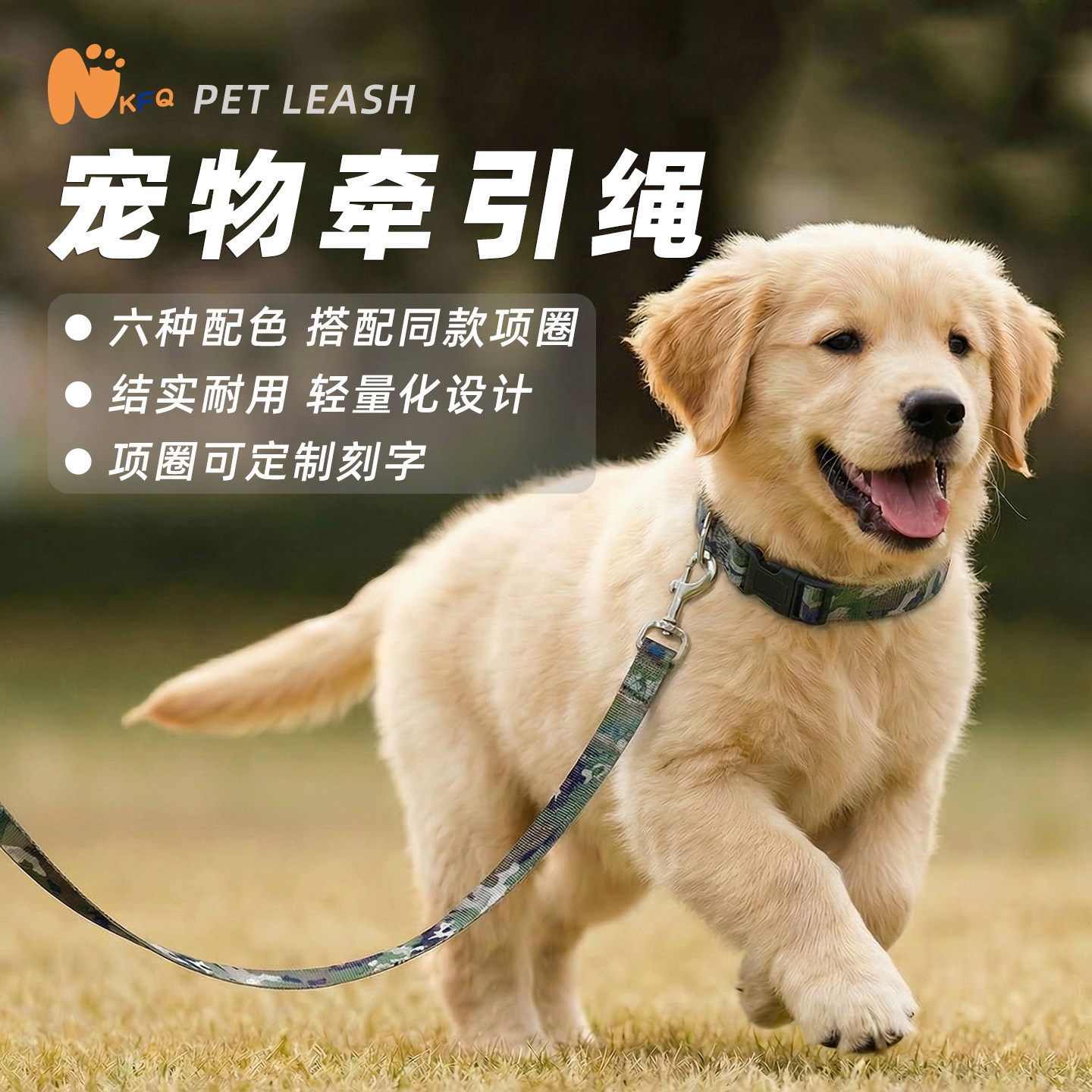 诺客繁祺宠物牵引绳六色可选