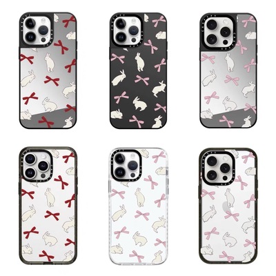 CASETI联名Rabbit Ribbon丝带兔子适用iPhone16Pro Max手机壳苹果14 13 12 15Magsafe磁吸镜头框支架保护套