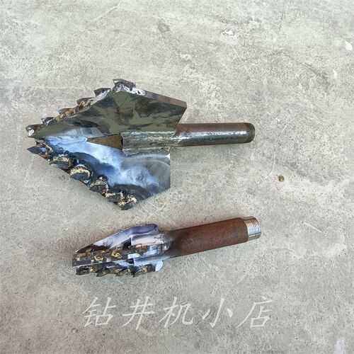 钻头打井土层加厚一寸钻杆40-200mm可定做小型电动打井机加厚钻头