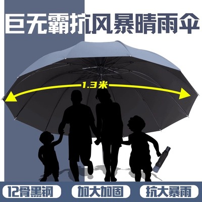 超大号雨伞加大加固加厚自动太阳伞暴雨专用遮阳防紫外线晴雨两用