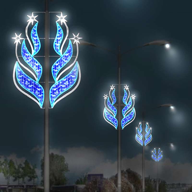 2D街道装饰led灯图案造型灯平面180*70cm金属铁艺220V流星造型