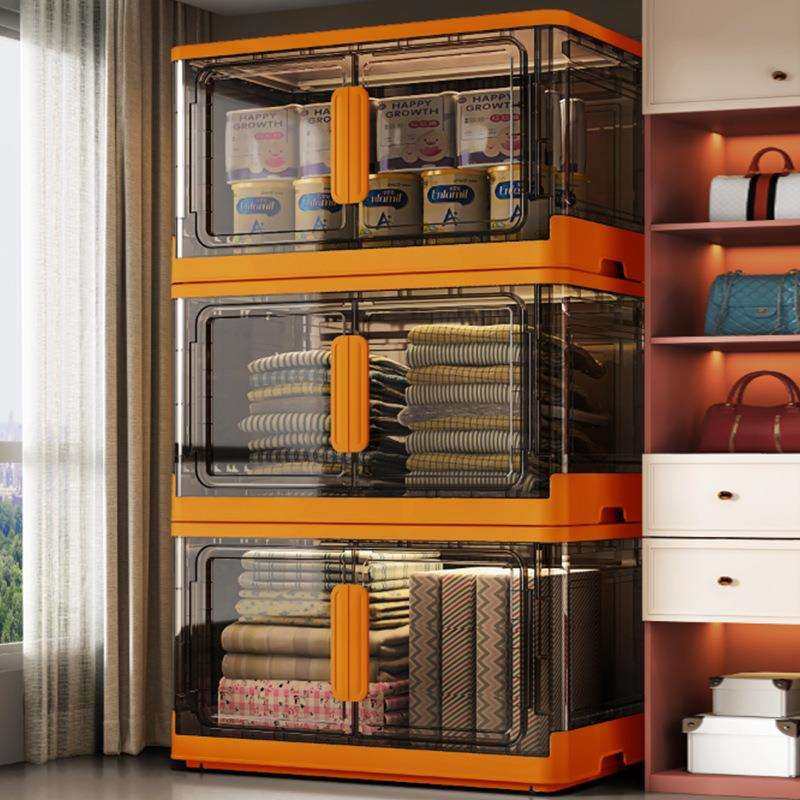 卧室免安装家用可折叠收纳柜置物柜儿童衣柜塑料宝宝衣服子储物柜