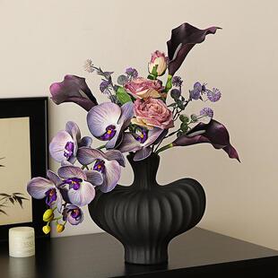 轻奢高端假花仿真花束摆设客厅餐桌桌面花瓶高级感插花摆件装饰品