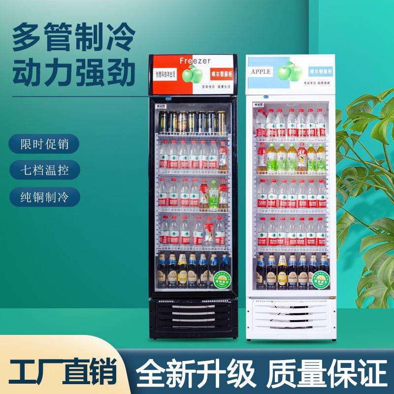 啤酒饮料展示柜小型单门冰箱冷藏立式商用蔬菜水果保鲜超市门面