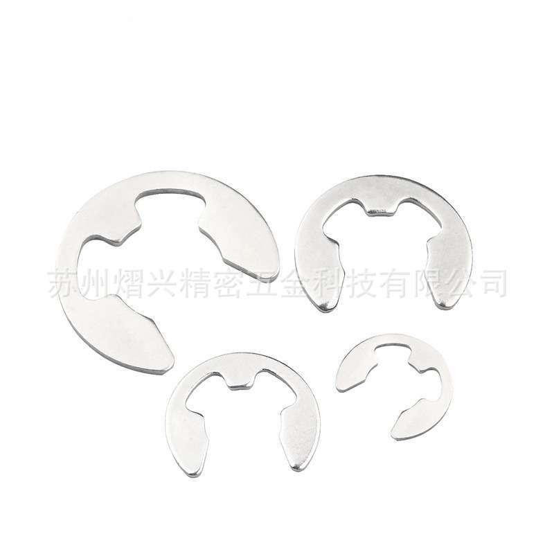 304不锈钢GB896E型开口挡圈卡簧1.5-15卡环卡圈卡扣五金配件轴扣