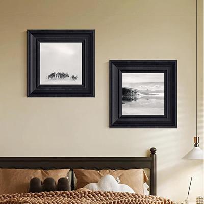 小众复古风装饰画客厅餐厅书房玄关壁画黑白极简高级感中古风挂画