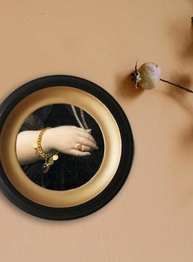 欧式复古小众装饰画 客厅餐厅艺术圆框组合挂画墙面壁画A074