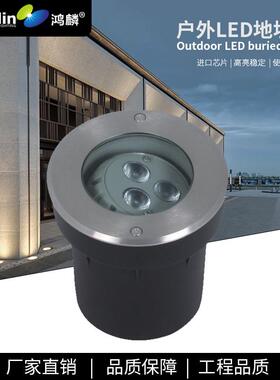 新款嵌入式可调角度24w大功率led广场地埋灯户外防水七彩圆形埋地
