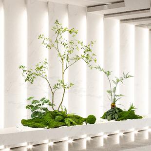 仿真绿植蓝花楹高端轻奢仿生植物室内客厅假绿植造景落地摆件盆栽