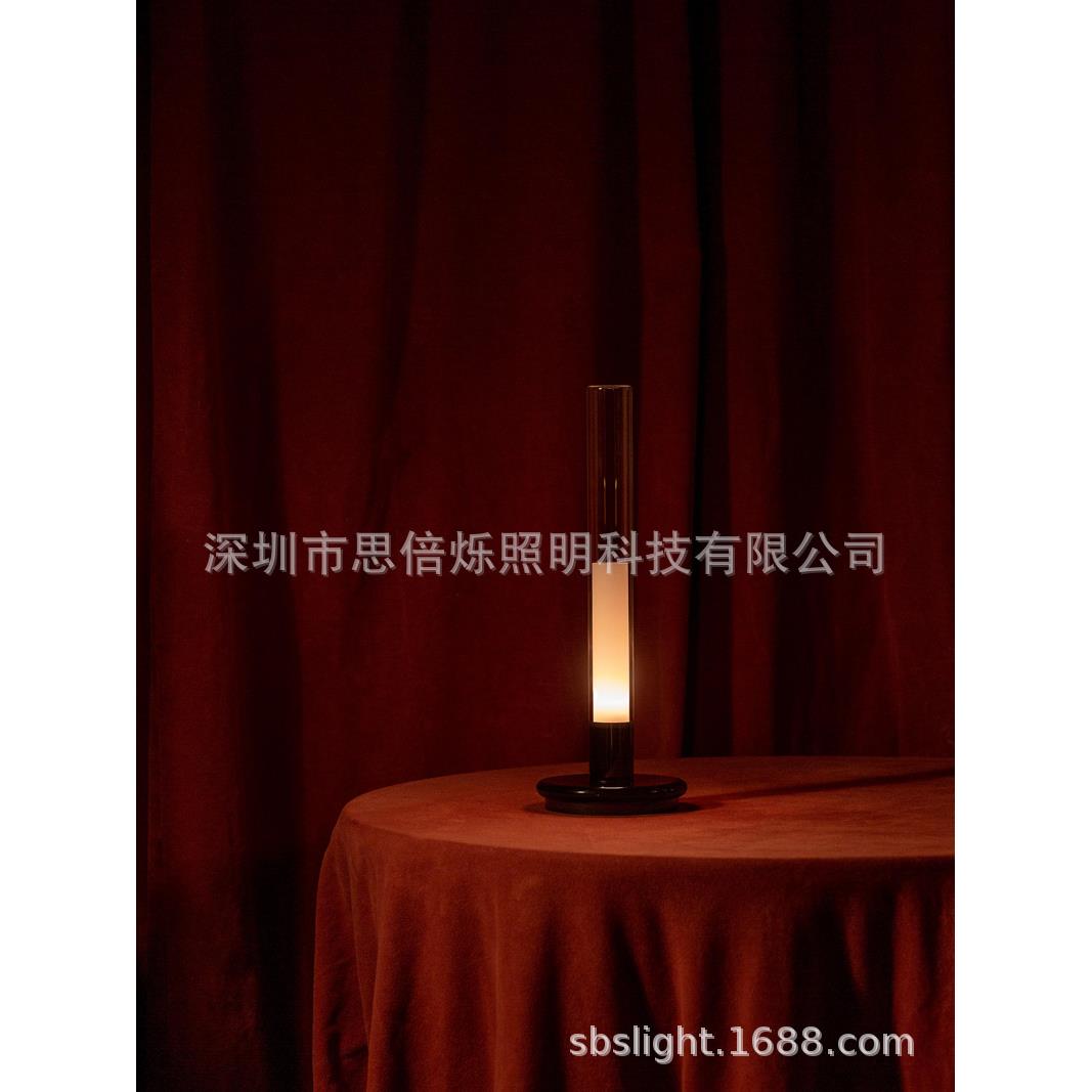 便携式餐桌烛台露营野餐充电台灯卧室移动LED小夜灯触摸可调光