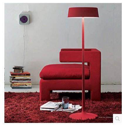 北欧创意个性客厅卧室书房灯具现代简约铁艺术红色蘑菇几何落地灯