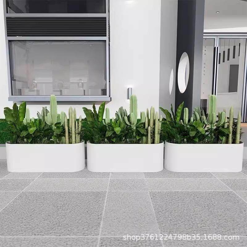 户外铁艺椭圆形花箱组合餐厅花槽隔断花架售楼部长方形白色花盆花,农机/农具/农膜,播种栽苗器/地膜机,淘宝优惠券,粉丝福利购,淘宝优惠卷