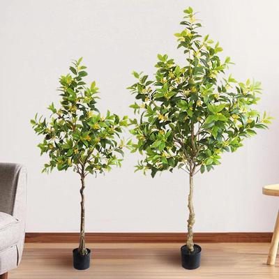 仿真桂花树盆栽 大型仿真花树酒店民宿落地摆件装饰人造月桂盆景