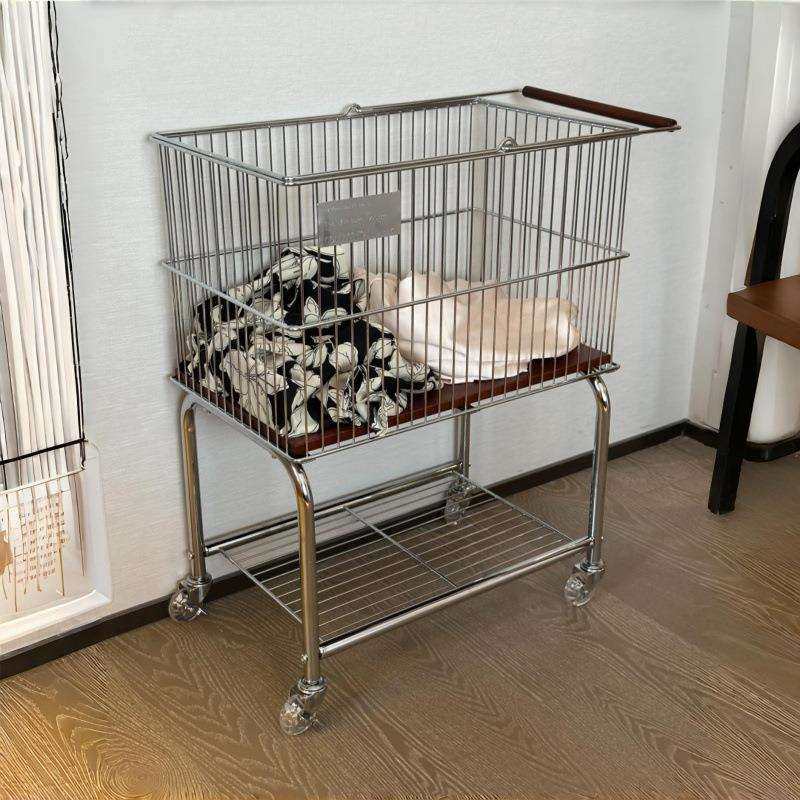 中古风双层移动脏衣篓家用浴室衣服收纳筐卫生间高颜值轻奢置物架,农机/农具/农膜,播种栽苗器/地膜机,淘宝优惠券,粉丝福利购,淘宝优惠卷