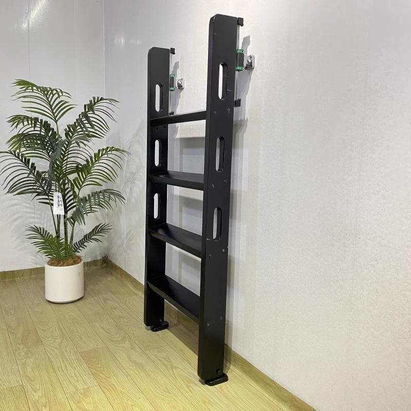 墙家用实木公寓隔层高低床上下铺伸缩阁楼梯子垂直收纳伸缩贴