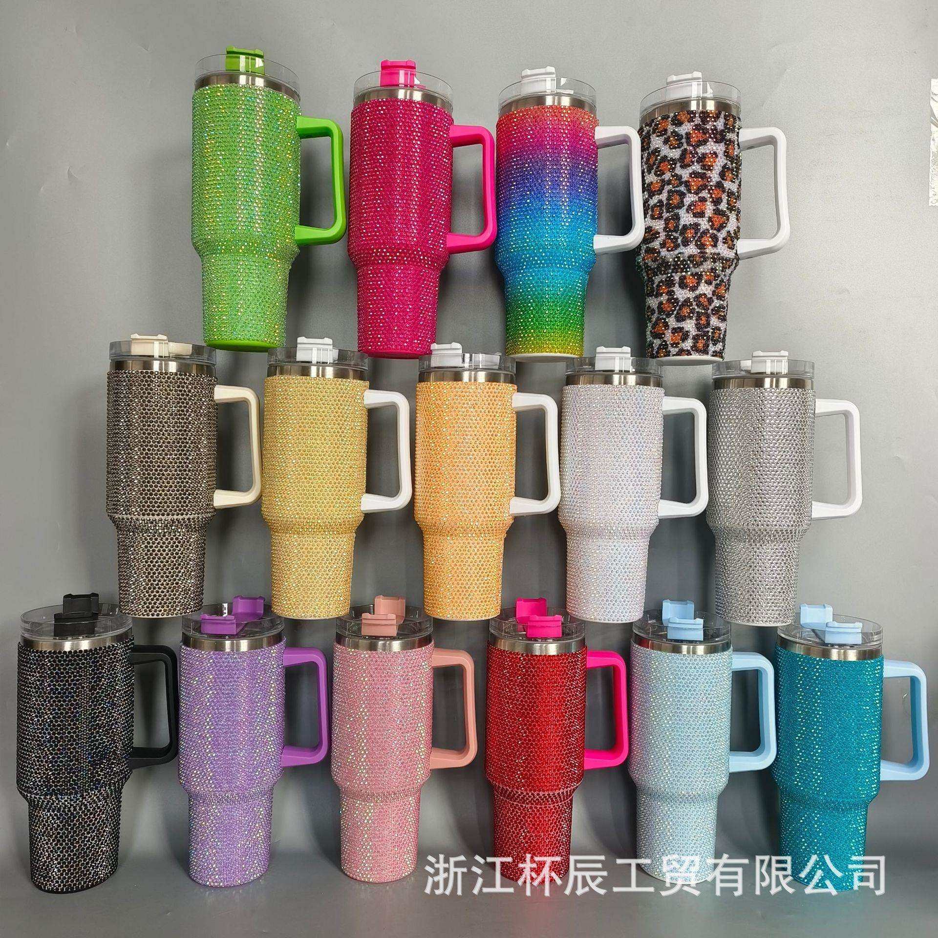 跨境新款40oz汽车杯304不锈钢车载保冷手柄杯贴钻工艺冰霸杯,农机/农具/农膜,播种栽苗器/地膜机,淘宝优惠券,粉丝福利购,淘宝优惠卷