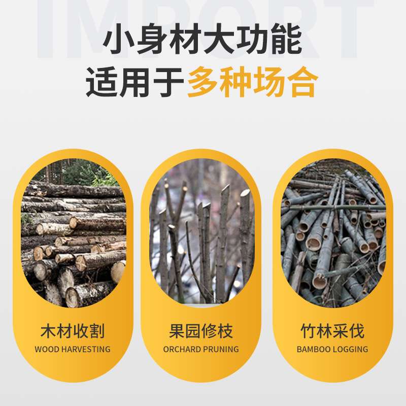 迷你手持式电链锯充电式锂电伐木锯小型家用无线单手锯便携式电锯