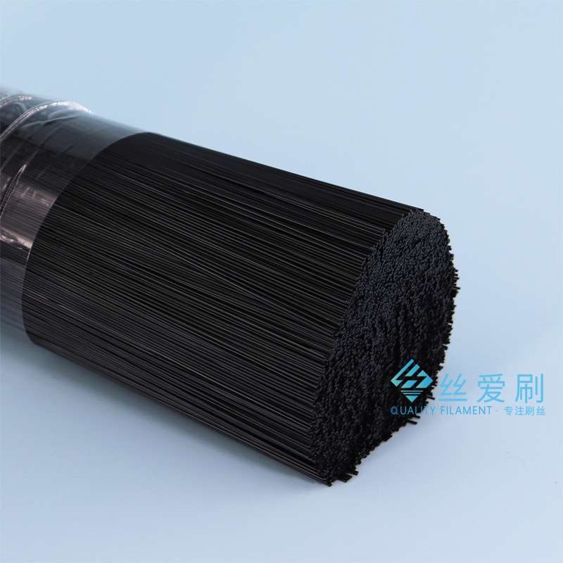 乐丰刷丝厂塑料尼龙刷丝高弹工业刷丝黑色PA6圆形直丝0.4x1220mm