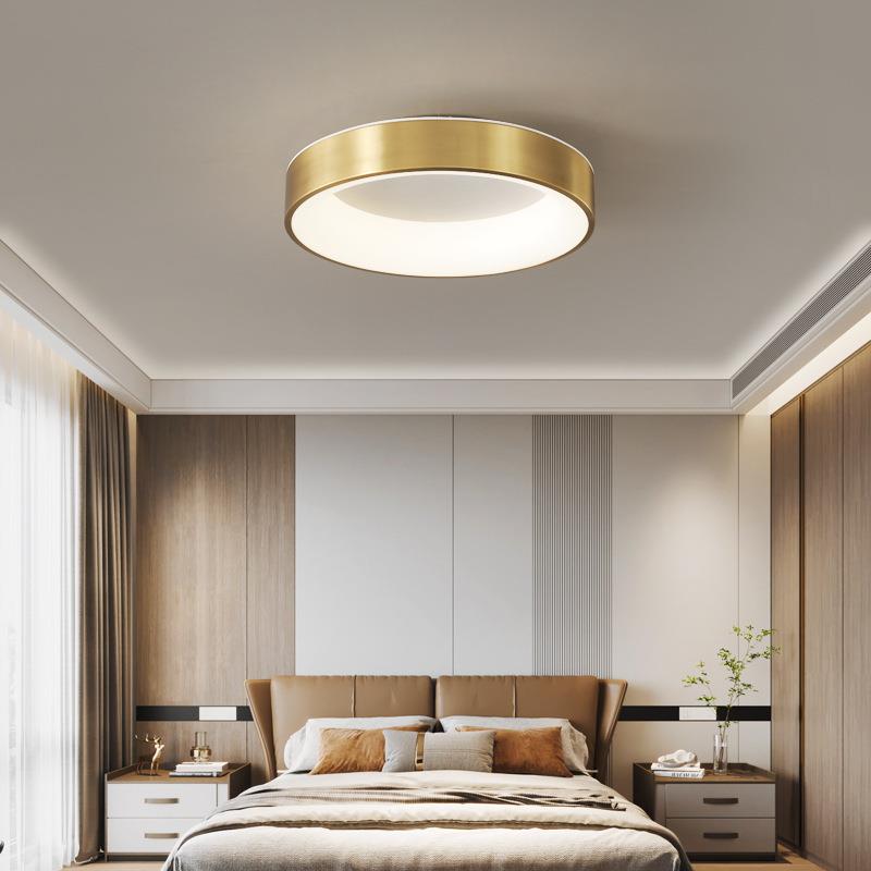 全铜全光谱护眼客厅卧室灯套餐简约现代北欧阳台吸顶灯中山灯具无