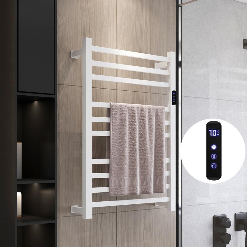 智能电热毛巾架浴室卫生间毛巾杆电加热恒温烘干免打孔毛巾置物架