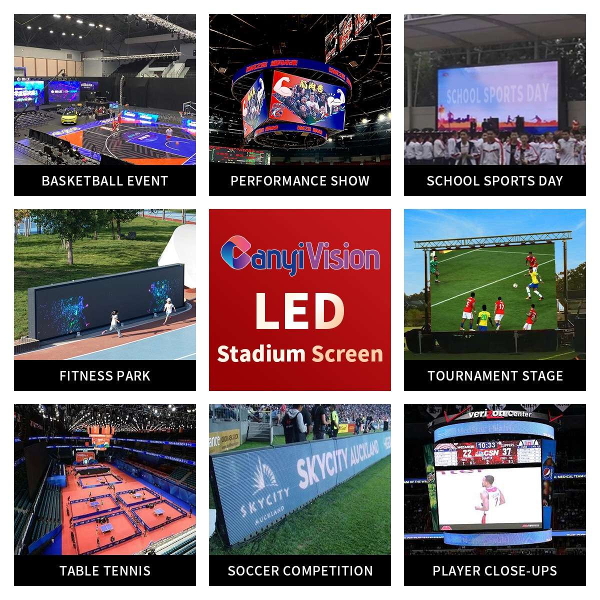 Stadium Led screen高清体育馆球场户外全彩led滚动广告屏幕