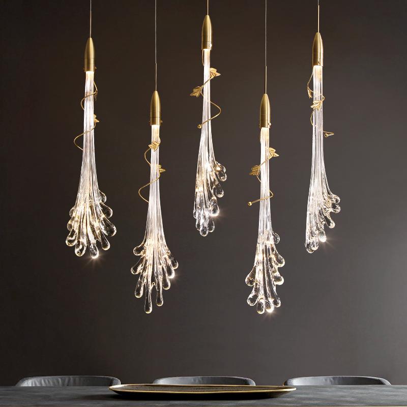 创意餐厅小吊灯 后现代轻奢餐桌吧台别墅复式楼梯个性设计师