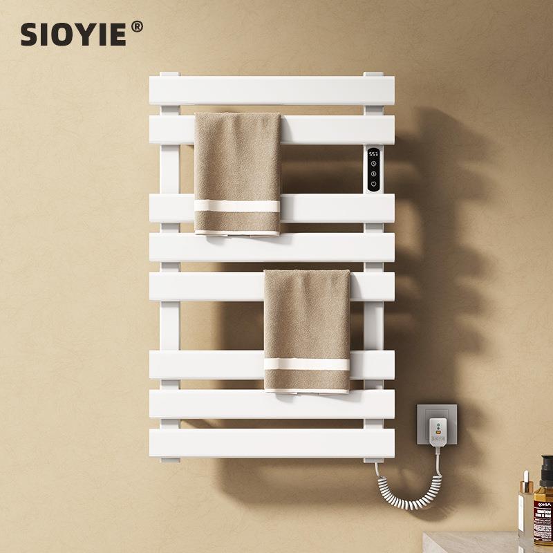电热毛巾架浴室卫生间碳纤维加热毛巾杆智能恒温烘干置物架子R555